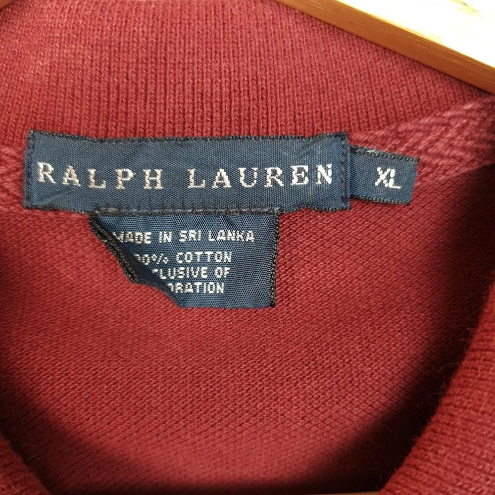 Ralph Lauren Polo Shirt Boys XL Red LXVII Embroidered Stampede Polo Graphic